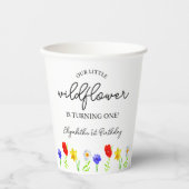 Gobelets En Papier Petit Fleur sauvage 1er anniversaire (Recto)