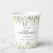 Gobelets En Papier Petit fleur sauvage en route baby shower (Verso)