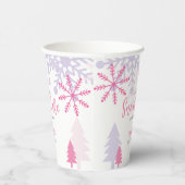Gobelets En Papier Petit Flocon de neige sur le chemin Baby shower hi (Droite)