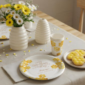 Gobelets En Papier Petit Miel Sur Le Chemin Abee Baby shower Monogram