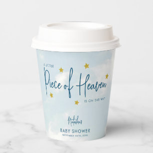 Gobelets En Papier Petit morceau de ciel Baby shower bleu ciel