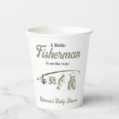 Gobelets En Papier Petit Pêcheur Clothesline Baby shower de pêche (Recto)