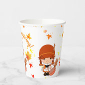 Gobelets En Papier Petit pèlerin Thanksgiving sur mesure (Gauche)