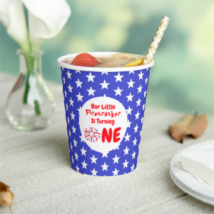 Gobelets En Papier Petit pétard 1er anniversaire