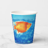 Gobelets En Papier Petit poisson orange (Recto)