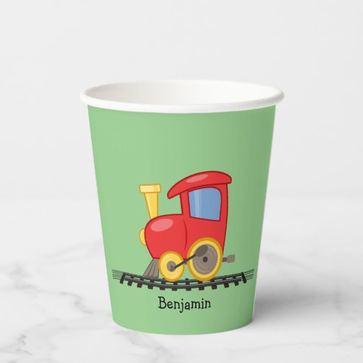 Gobelets En Papier Petit Red Engine Design Paper Cup (Verso)