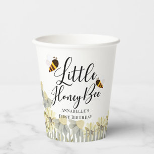 Gobelets En Papier Petite Abeille de miel Anniversaire Coupes de papi