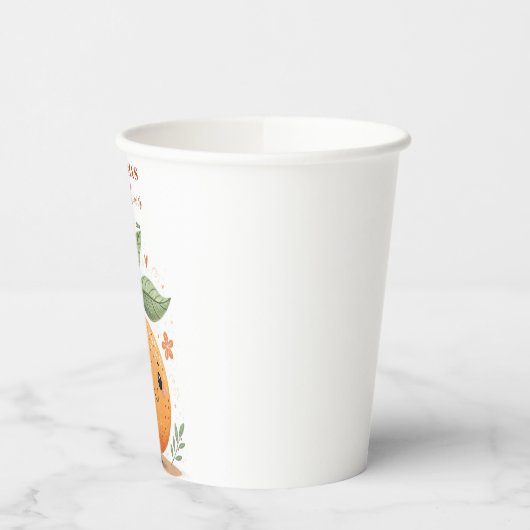 Gobelets En Papier Petite Cutie clémentine fruits Citrus Thème (Gauche)