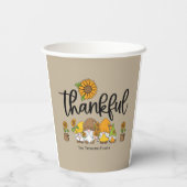 Gobelets En Papier Petite famille de tournesol (Verso)