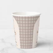 Gobelets En Papier Petite ferme En vichy Baby shower (Gauche)