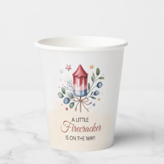Gobelets En Papier Petite Fête d'Art à l'Aquarelle Bébé Fête Prénatal