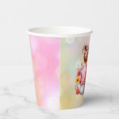 Gobelets En Papier Petite fille et canicule d'abricot (Droite)