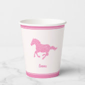 Gobelets En Papier Petite fille Nom Cheval Amant Parties scintillant (Verso)