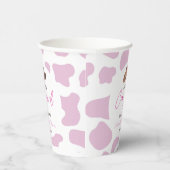Gobelets En Papier Petite fille vaches Rodéo Rodéo Baby shower occide (Droite)