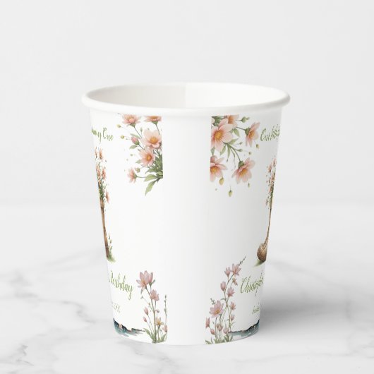 Gobelets En Papier Petite grenouille Froggie 1er anniversaire (Gauche)