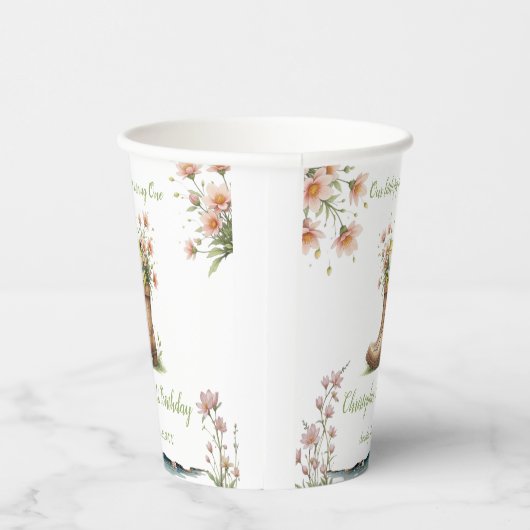 Gobelets En Papier Petite grenouille Froggie 1er anniversaire (Droite)