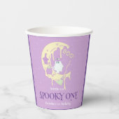 Gobelets En Papier Petite Lune Fantôme Éffrayant Un Halloween Anniver (Recto)