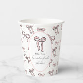 Gobelets En Papier Petite Miss Onederful Doodle Bow (Recto)