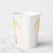 Gobelets En Papier Petite Miss Pink Cupcake Fille 1er anniversaire (Droite)