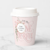 Gobelets En Papier Petite Miss Rose Onederful Girl 1er anniversaire (Recto)