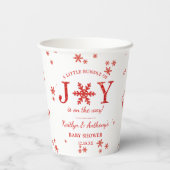 Gobelets En Papier Petite Offre De Joie Baby shower De Noël (Verso)