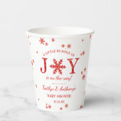 Gobelets En Papier Petite Offre De Joie Baby shower De Noël (Recto)