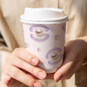 Gobelets En Papier Petite perle Aquarelle pourpre Coquillage bébé Sho