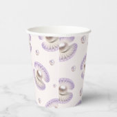 Gobelets En Papier Petite perle Aquarelle pourpre Coquillage bébé Sho (Droite)