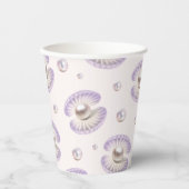 Gobelets En Papier Petite perle Aquarelle pourpre Coquillage bébé Sho (Recto)