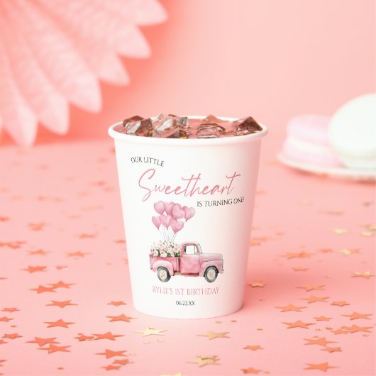 Gobelets En Papier Petite Saint-Valentin Anniversaire Fête (Insitu)