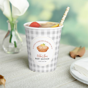 Gobelets En Papier Petite tarte Cutie est sur le chemin baby shower g