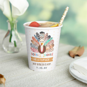 Gobelets En Papier Petite Turquie Thanksgiving N'importe quel âge fêt