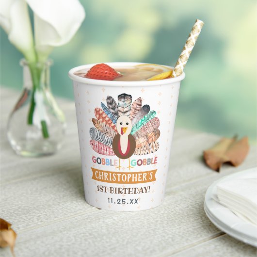 Gobelets En Papier Petite Turquie Thanksgiving N'importe quel âge fêt (Insitu)