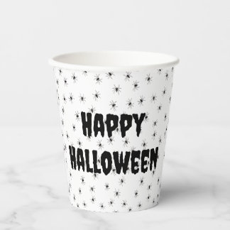 Gobelets En Papier Petites araignées éffrayantes à l'Halloween