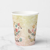 Gobelets En Papier Petites Feuilles Fleurs d'oiseaux Coupes en papier (Droite)