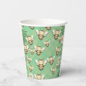 Gobelets En Papier Petites tasses de papier buzz d'abeille (Verso)