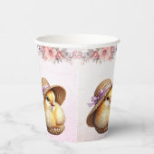 Gobelets En Papier Petites tasses de papier de ruban rose chic (Droite)