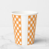 Gobelets En Papier Petites tasses de papier En vichy orange Cutie (Droite)