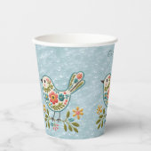 Gobelets En Papier Petites tasses de papier Feuille Floral (Recto)