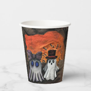 Gobelets En Papier Petits amis effrayants Halloween fantôme mignon