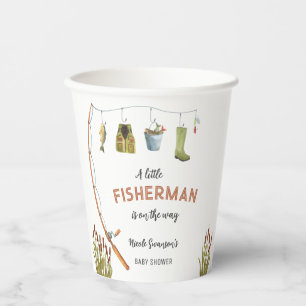 Gobelets En Papier Petits Baby showers de pêche Pêcheurs Cups de papi
