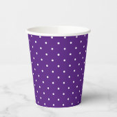 Gobelets En Papier Petits points blancs sur violet (Gauche)