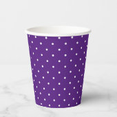 Gobelets En Papier Petits points blancs sur violet (Recto)