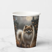 Gobelets En Papier Peur d'Halloween de Poméranie (Verso)