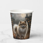 Gobelets En Papier Peur d'Halloween de Poméranie (Recto)