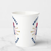 Gobelets En Papier Philadelphie Liberty Bell Patriotique Tasse en pap (Gauche)