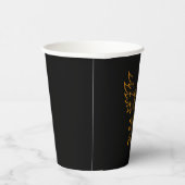 Gobelets En Papier Phoenix en or de cuivre se lève sur noir (Droite)