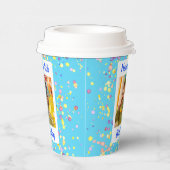 Gobelets En Papier Photo d'anniversaire de l'enfant Aquarelle Confett (Droite)