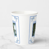 Gobelets En Papier Photo de douche de mariée bleue (Gauche)