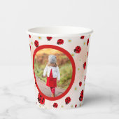 Gobelets En Papier Photo de fête de coccinelle (Verso)